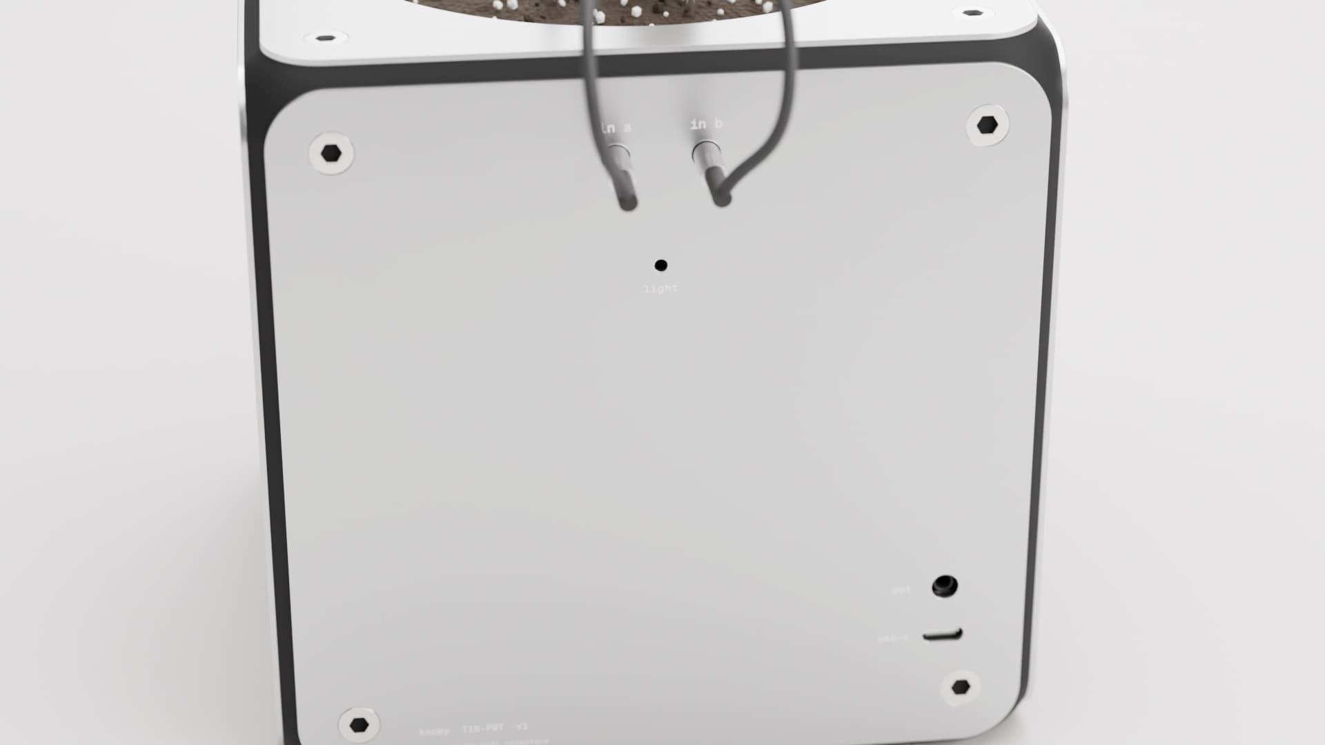 rear of T1N-P0T with electrode leads and ports